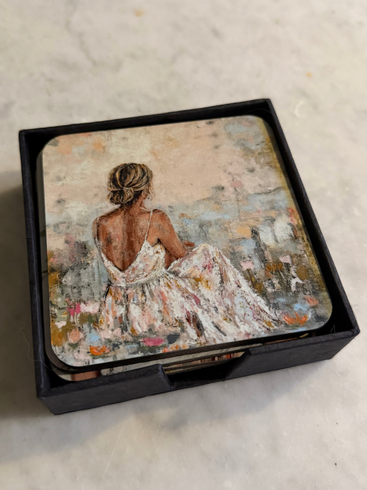 GLASS COASTERS - SET